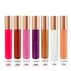 Private label 7colors vegan shiny lip gloss makeup lipgloss