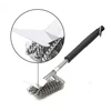 Long Handle Barbeque Barbecue Metal BBQ Tools Grill Clean Cleaning Brush And Scraper Cleaner Stainless Steel Bristle 3 In 1