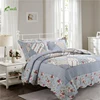 Beautiful Little Floral Printing Plaid Design Cotton Quilt Patchwork Bedspread