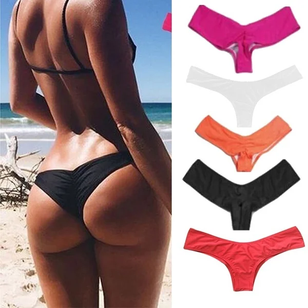 

Plus size S-6XL Women Sexy Summer Bikini Bottom Thong T-Back Bathing G-String Swimwear