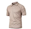 TS0102 Military compact V neck collared compact Polo T shirts army green khaki tan black color quick dry fast drying wicking