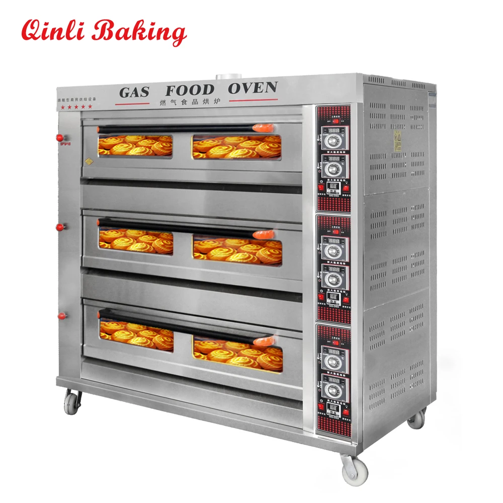 Stainless steel bake oven YG-39 3 Deck 9 Tray Gas Oven - Ashine