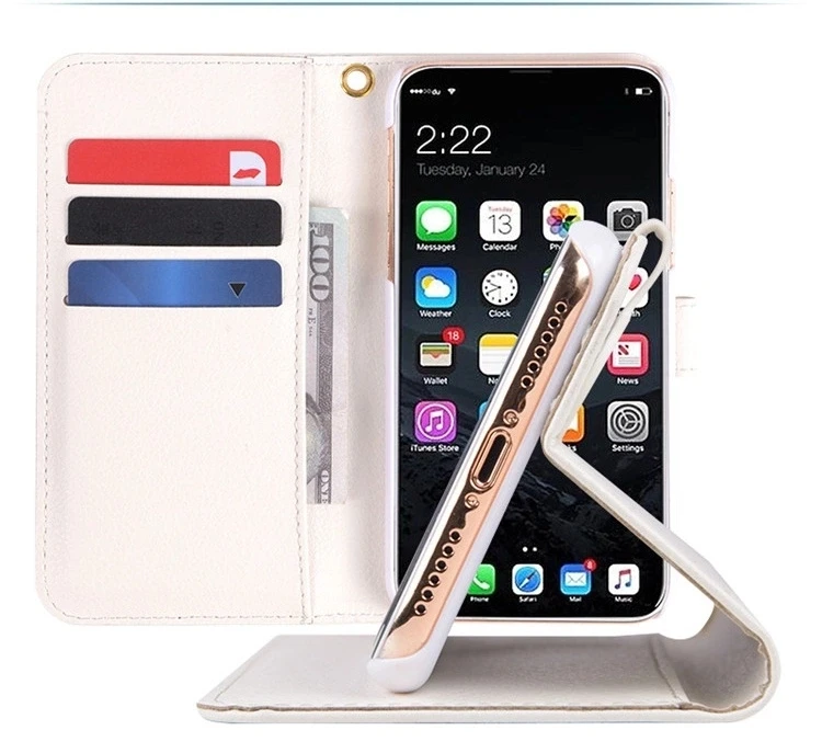 

2018 Hot Selling Wholesale Leather Mobile Phone Case for iPhone 8 With 3 Card Slots