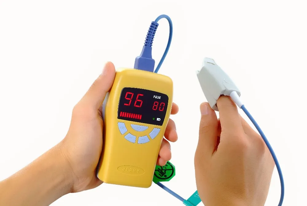 High Quality Non-Invasive Handle Pulse Oximeter with Rechargeable Battery Power
