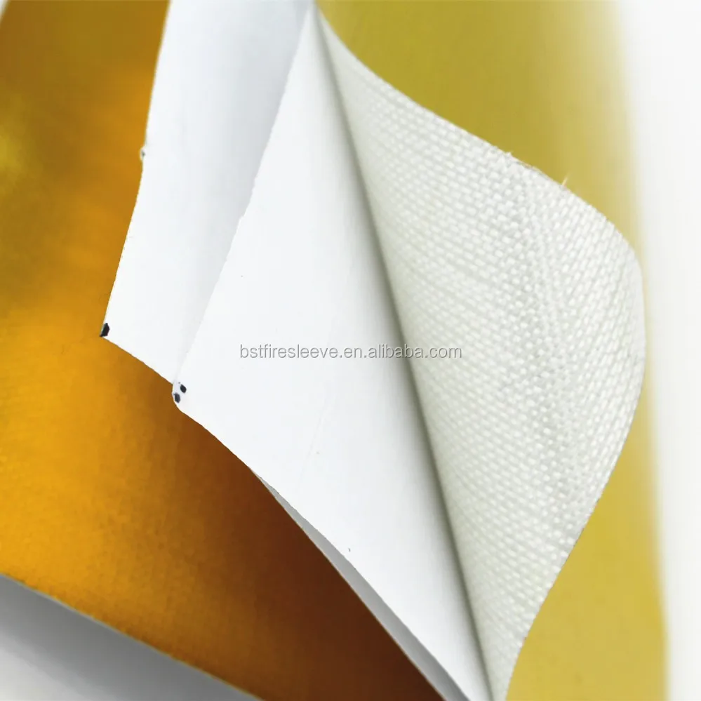Shield Radiant Heat Thermalbarrier Adhesive Backed Gold Heat Shield