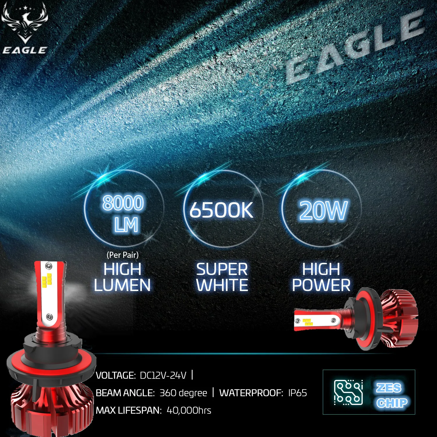 I8 Fanless Mini LED Headlight