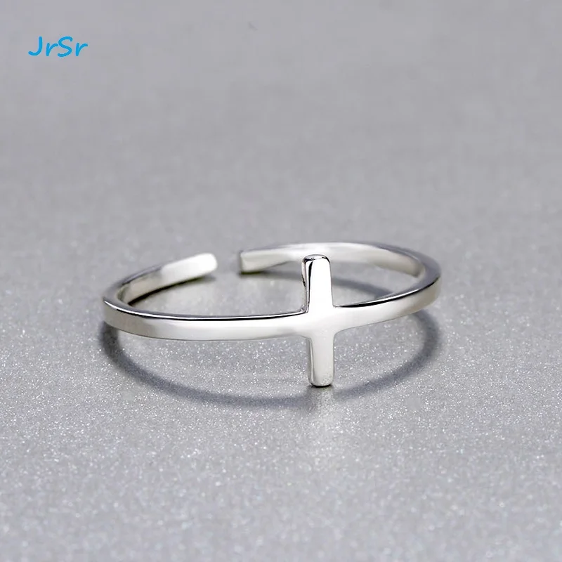 

Destiny jewelry trendy the cross shape silver rings for sexy lady