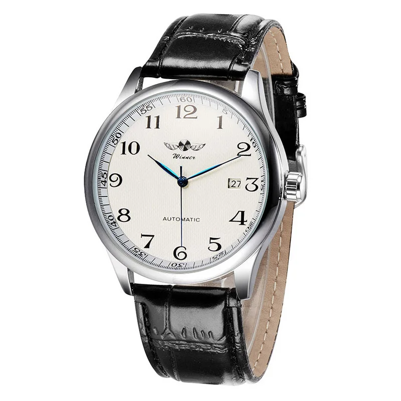 

Winner-458 Concise Untra-thin Leather Strap Men Watches Fashion Winner Brand Wrist Watch for Business Men, Mix color