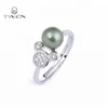 Bulk Lovely Jewelry Mickey Head Sterling Silver S925 Designer Cultured Freshwater Pearl Ring
