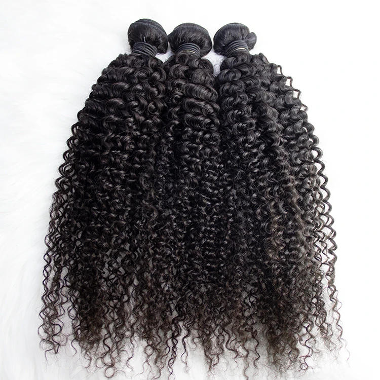 

7a weave Bundle bulk Cuticle Aligned Mink Mongolian Vendors Soft Extensions virgin curly Afro Kinky Human Hair In Mozambique, Natural color