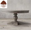 Home Furniture Hotel Restaurant Antique Solid Oak Wood Round Dining Table