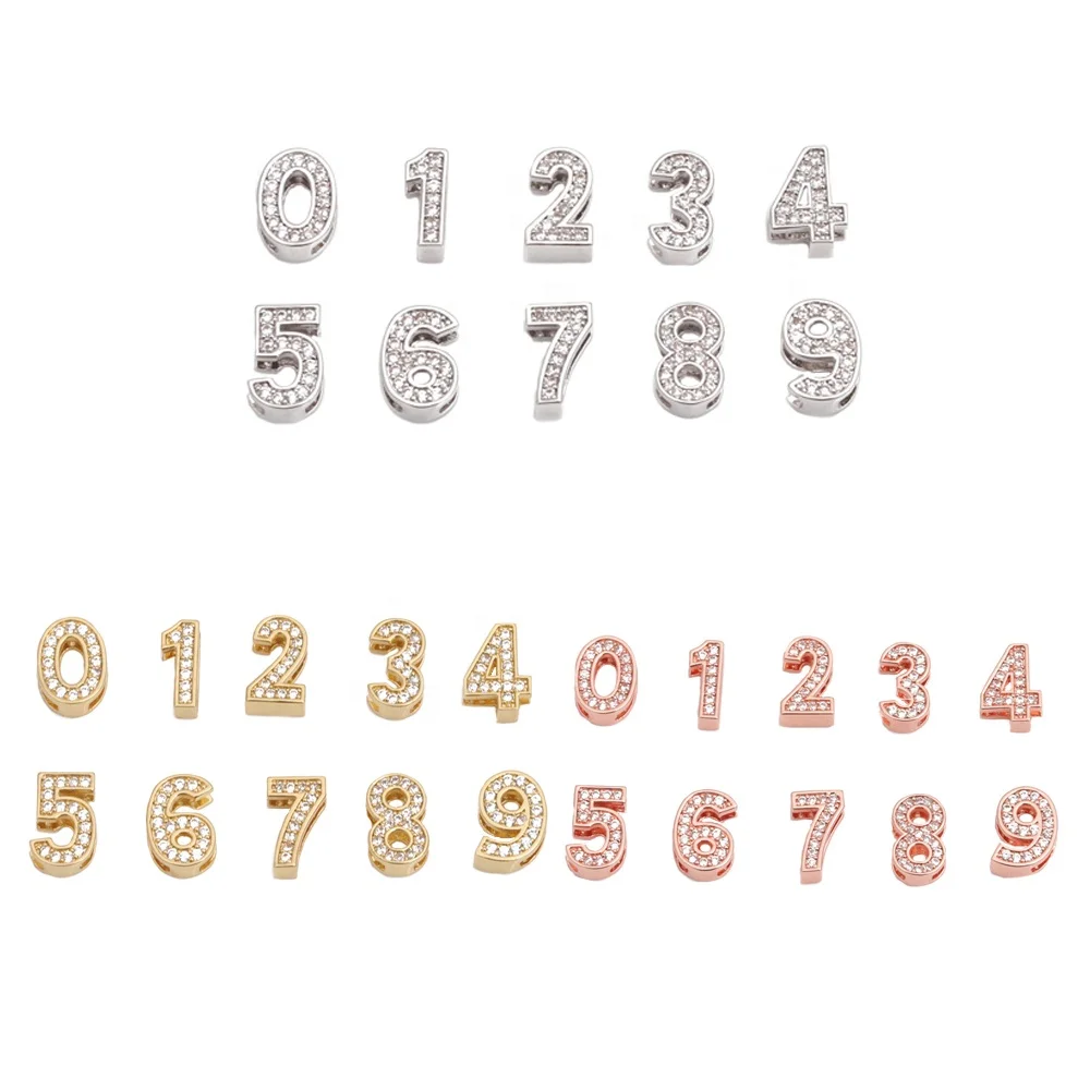 

Number Full Crystal Slide Charm With Bracelet Jewelry Wholesale, N/a