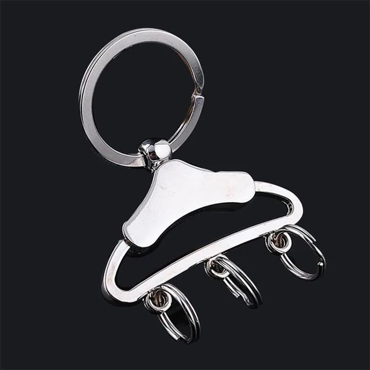 

Custom Laser Your Logo Promotional Gifts Coat Hanger Shaped Keyring, Nickel
