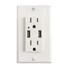 15A 125V North American US standard wall socket USB socket for home use 2 holes, exported to North America U&L certification