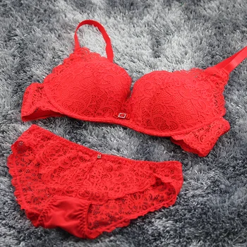 red bra panty sets