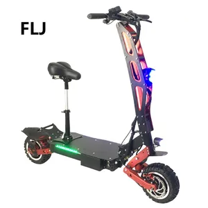 FLJ  Electric Scooter 11 Inch 60V 3200W off road foldable dual motor electric scooter for adults