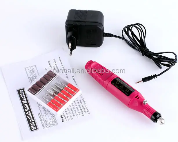 

Portable Pen-shape Mini Electronic Nail Drill, Pink & blue