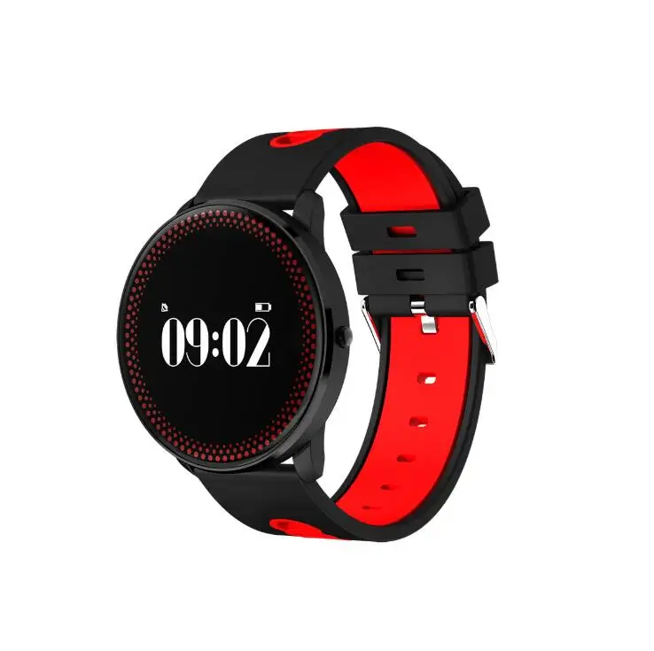 

CF007 Smart Watch Blood Pressure Round Touch Screen Heart Rate Weather Forecast, Red blue green grey