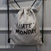 Draw string bag Cotton Canvas Drawstring Backpacks