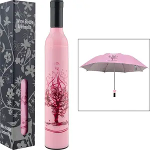Image of Wholesale New design personalized customized gift advertising wine bottle umbrella