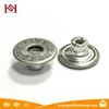 Custom silver metal jeans buttons and rivets with embossed logo