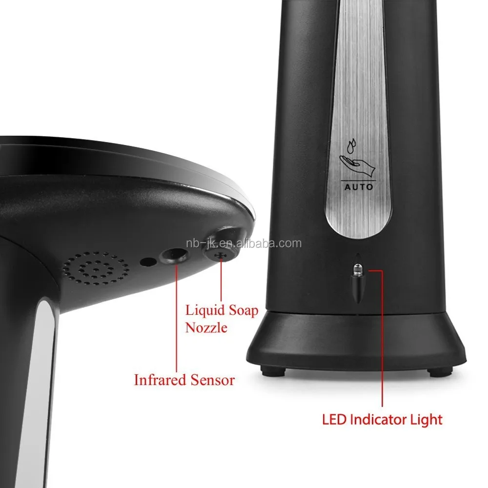 
2018 update HOT ABS Plastic 400ml touchless liquid automatic sensor soap dispenser for home hotel school office in ningbo 