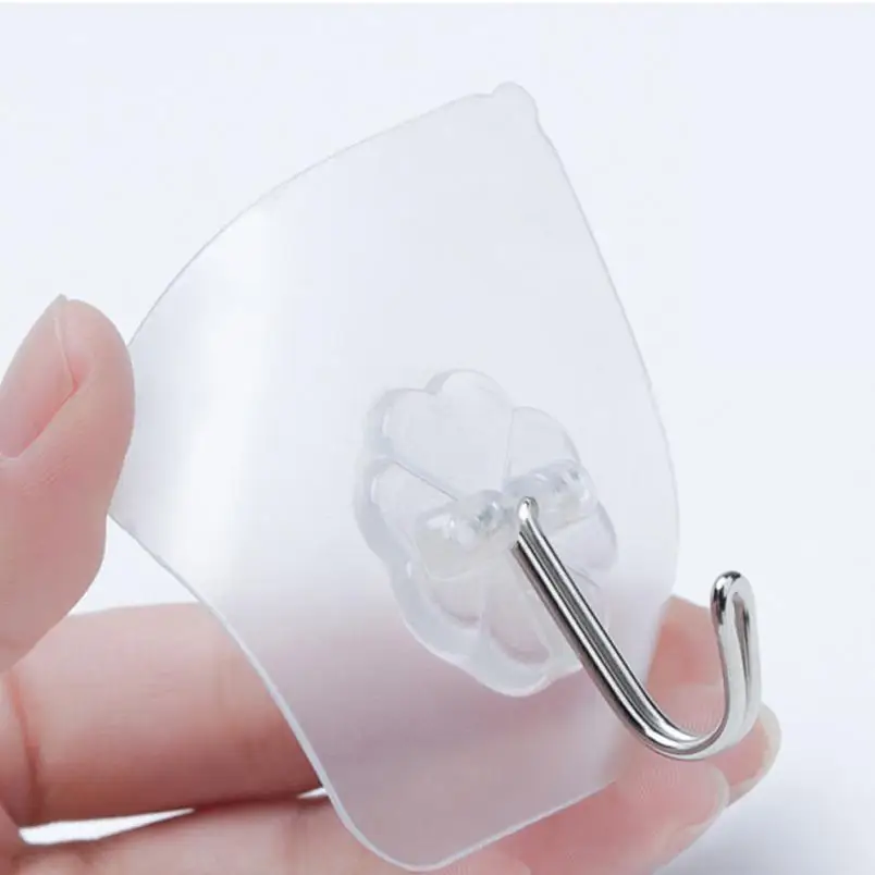 

Free shipping 2018 hot sale Multifunction 10x Strong Transparent Suction Cup Sucker Wall Hooks Hanger For Kitchen Bathroom