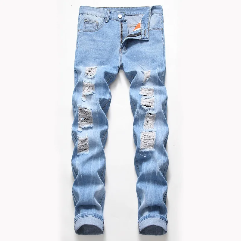 

XL1187 Wholesale new style mens denim jeans ripped jeans pent for men