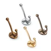 Wholesale Factory Price Zinc Alloy Hat Coat Clothes Single Hook Hanger Decorative Metal Clothes Coat Hook