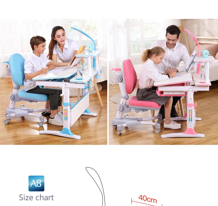 A8 Lovely Children table and chair height adjustable children furniture set