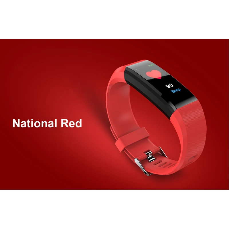 

ID115 Cheap Wristband with Blood Pressure Heart Rate Monitor Smart bracelet, Purple/black/red/green/blue