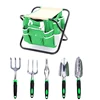2017 Ergonomic Garden Home Folding Stool with Tool Bag