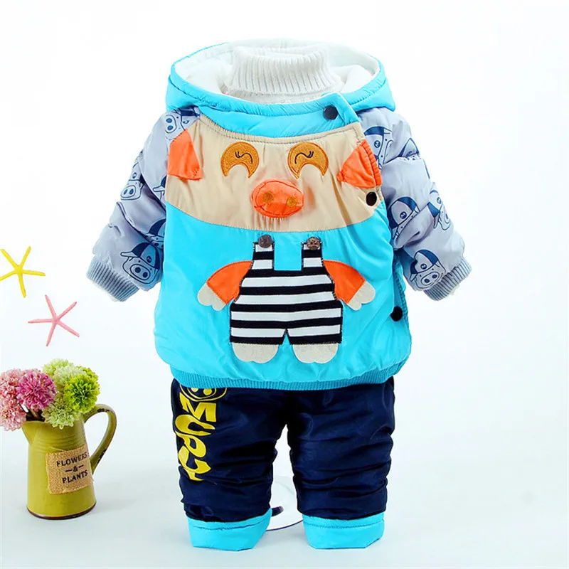 

baby boys clothing sets 2018 autumn winter kids boys hooded clothes sport suit children thick warm tracksuit clothing, N/a