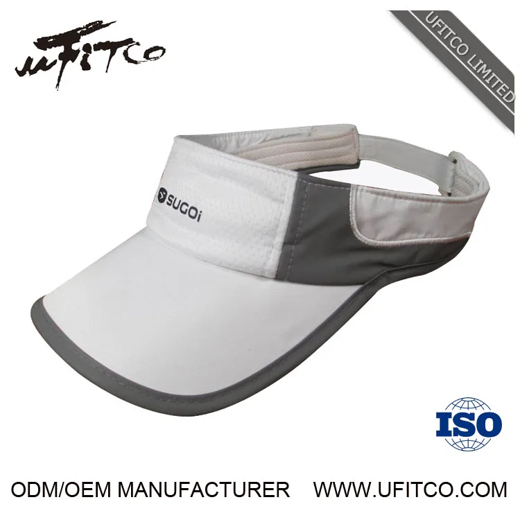 Wholesale Adjustable Plain Dry Fit Sport Running Visor Hat Custom Logo