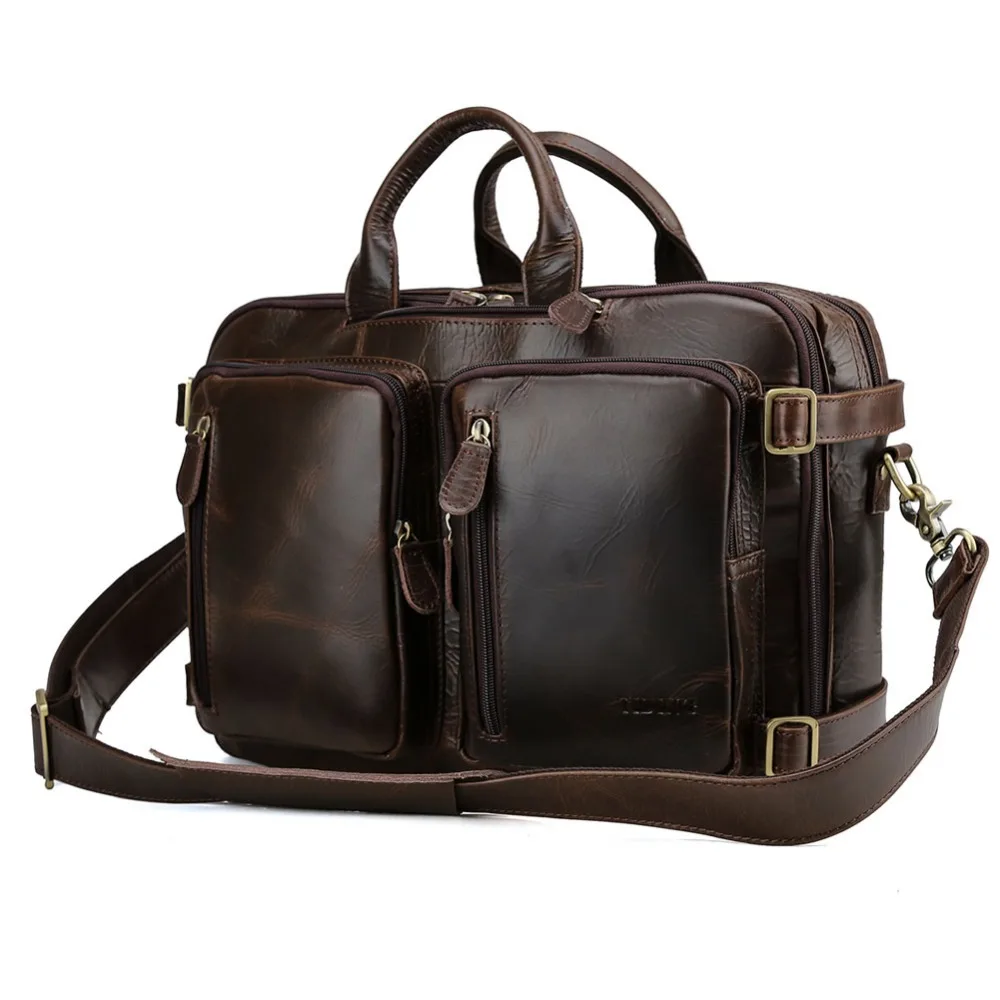 Tiding коричневый ручной итальянский топ зерна кожаная сумка Портфели Кабриолет рюкзак плеча ноутбук сумка