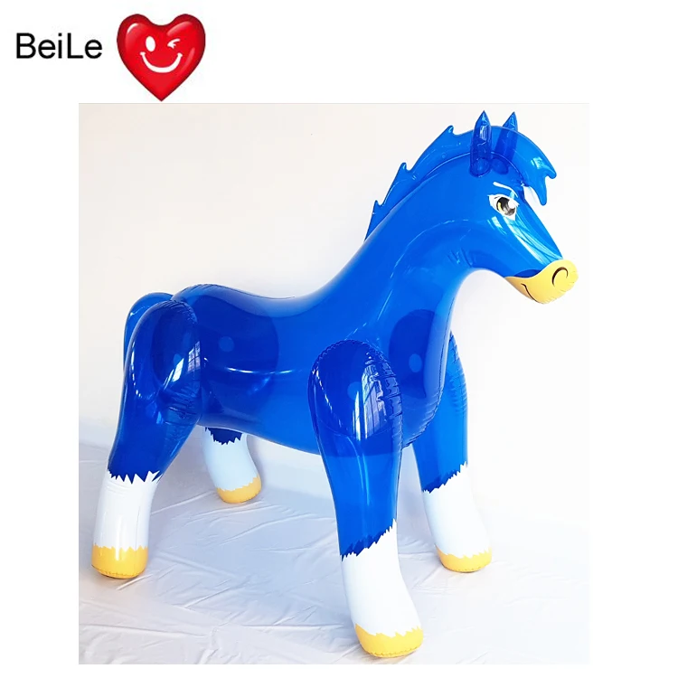 Blue Pvc Inflatable Horse Toys For Kids - Buy Inflatable Horse ...