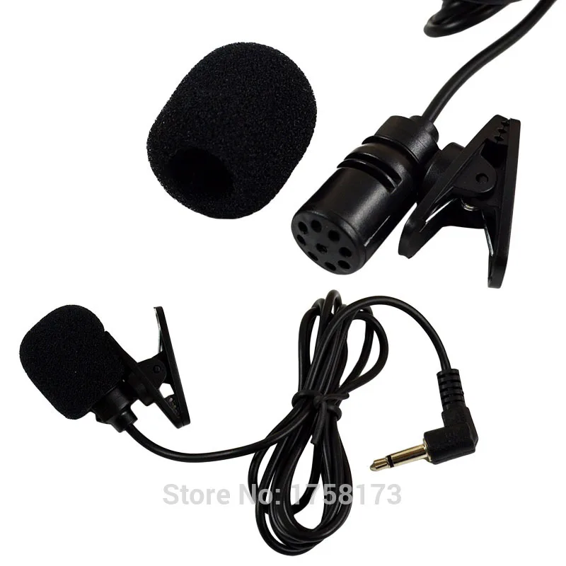 PC Notebook Laptop 3.5mm L Jack Microphone Clip On Mini Lapel Collar Clip Mic
