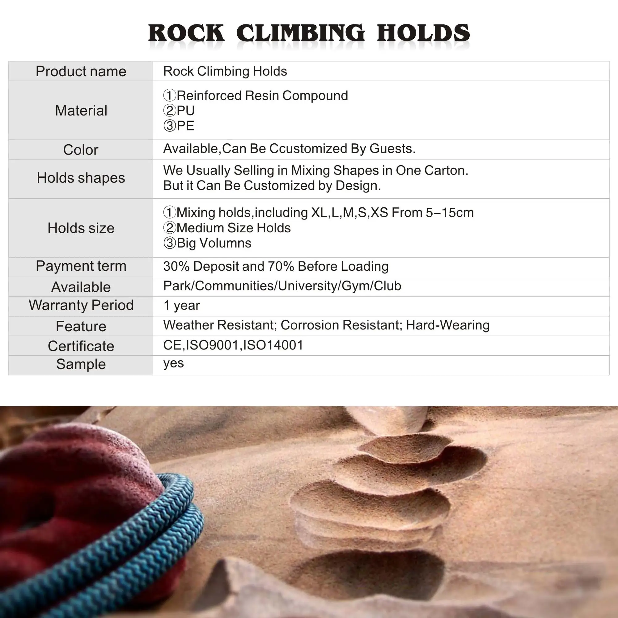 New Rock Climbing Footholds And Handholds Rock Climbing Stone Buy