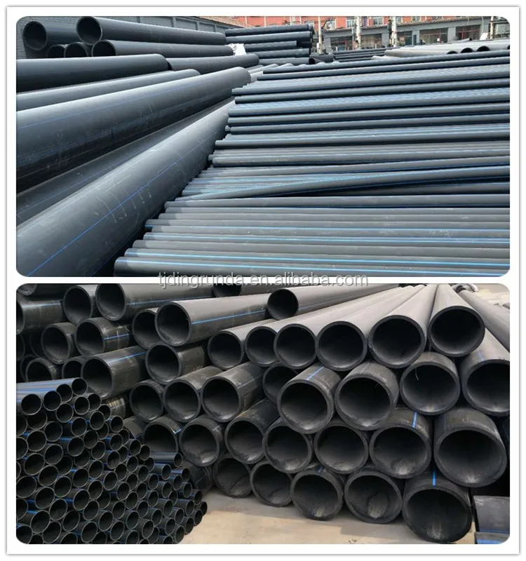 SDR 7.4 HDPE pipe gas use with yellow strips