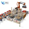 Intelligent Robotic abb robot palletizer in packaging bottles plastic line completed