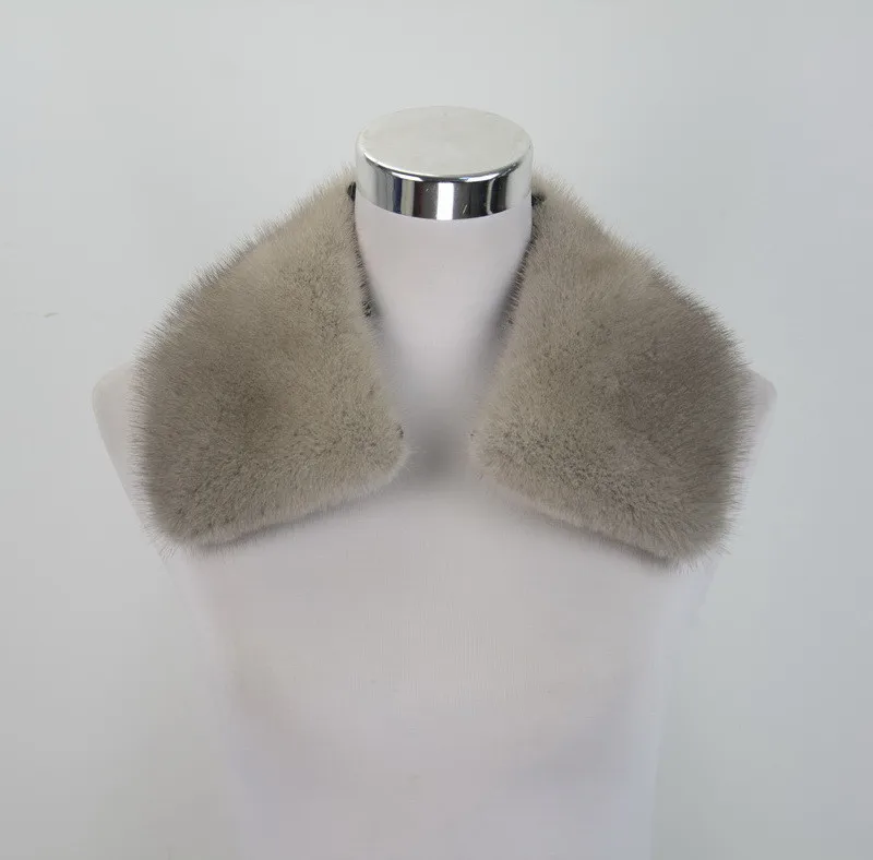 Fashion Lining 50cm Real Natural Mink Fur Collar Men Winter For Jacket ...