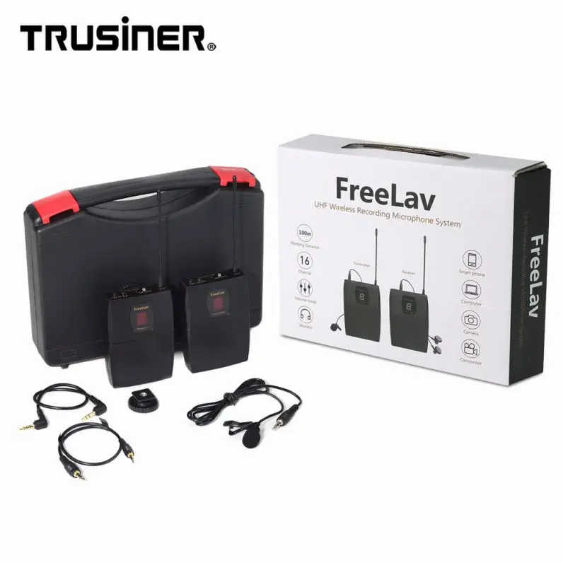 

High Quality Wireless Lapel Mic Clip Microphone For Teachers, Black