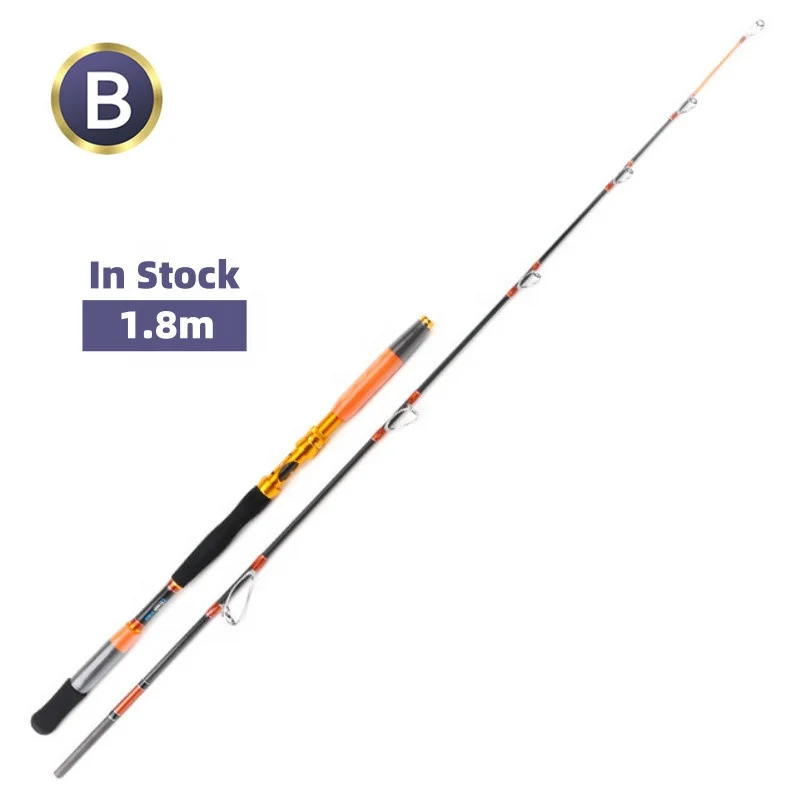 

in stock 1.8m 100-250g/150-300g/300-500g spinning strong Carbon fiber big game saltwater boat trolling rod heavy fishing pole
