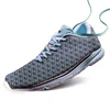 New pyramid inspiration design triangle pattern gradient ramp jacquard fabric vamp mesh shoe upper