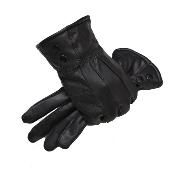 
Wholesale man winter full finger leather glove car driving gloves 