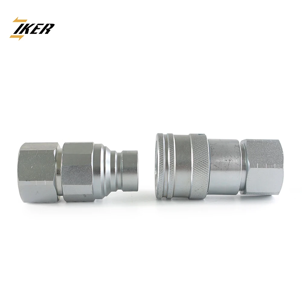 1/2" Npt Flush Face Hydraulic Quick Connect Coupler For Bobcat Kubota