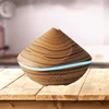 Top sale wood grain aroma reed diffuser with rattan sticks adn flower ultrasonic aromatherapy
