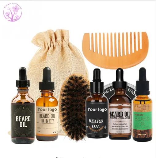 
Private Label Natural Organic Essential Beard Growth Oil China Bulk Mens Beard Care Oil Kit 