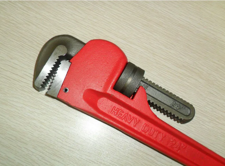 Linyi tianxing good quality heavy duty pipe wrench 8",10", 12", 14", 18", 24", 36",48"
