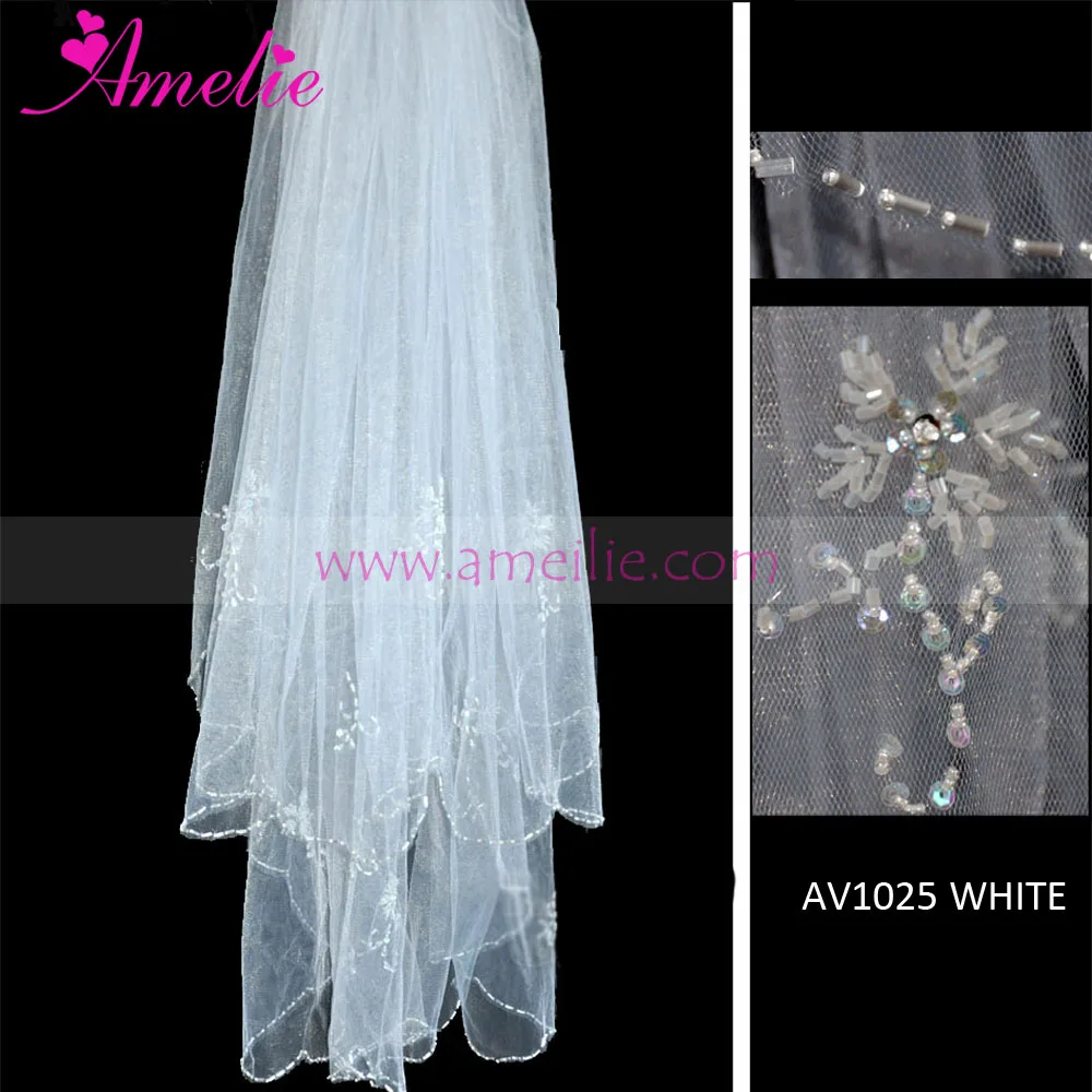 bridal veils with crystals